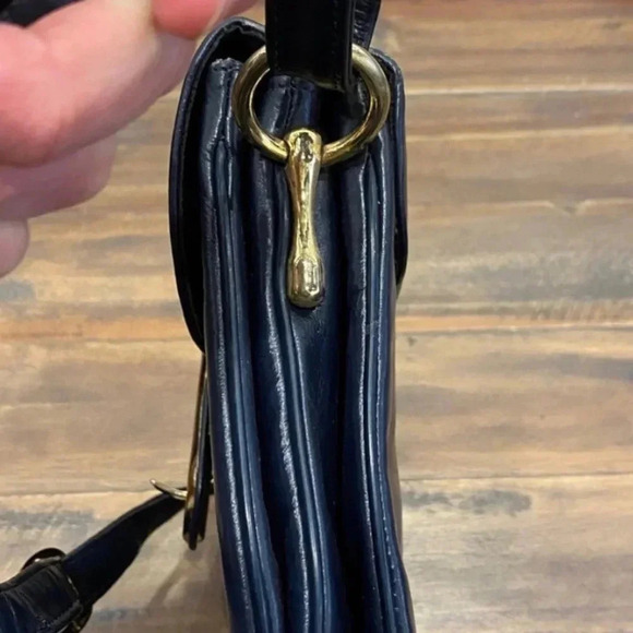 Lederer Vintage 1950s Navy Blue Leather Purse - Picture 8 of 9